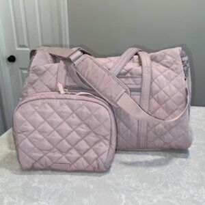 Vera Bradley Lay Flat duffle and cosmetic bag